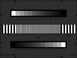 脈沖灰度測試卡 色調再現和頻率響應評估
